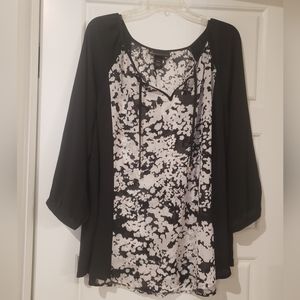 Lane Bryant Black and White blouse